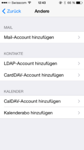 iPhone Account Hinzufügen