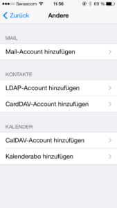 iPhone Mail-Account hinzufügen