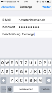 iOS Exchange 2016 Setup