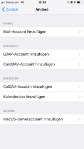 iPhone Mail-Account hinzufügen