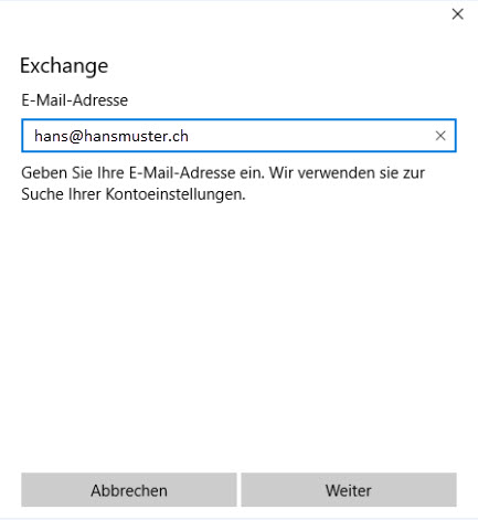 Windows 10 Mail Setup Exchange 2013